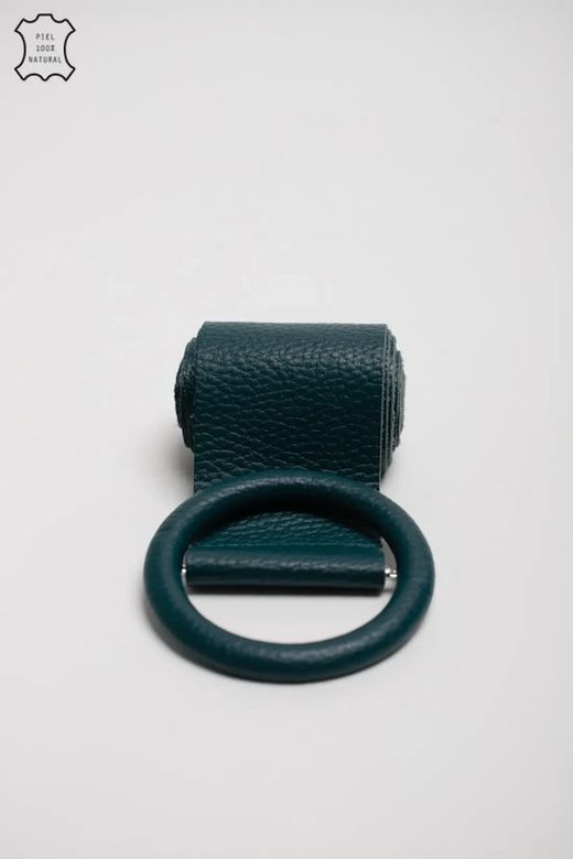 Cinto de Couro Básico para Mulher Azul Esverdeado