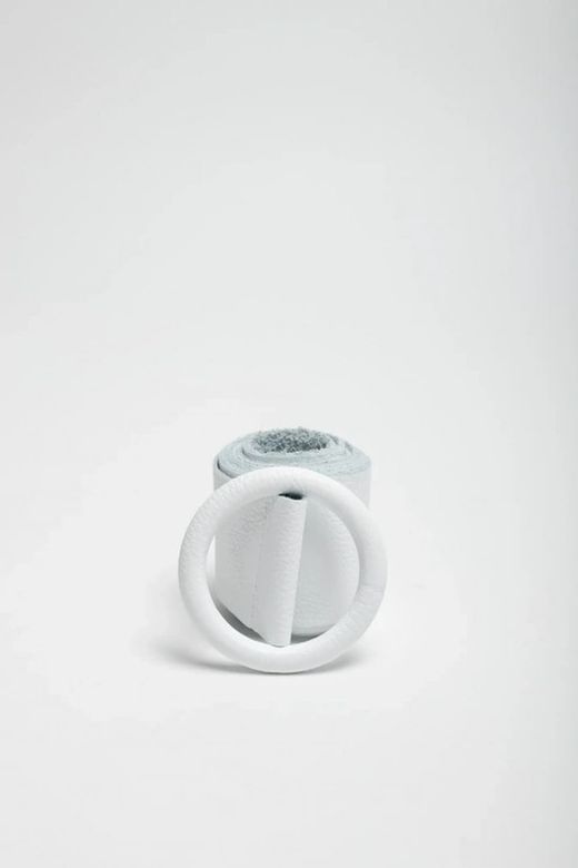 Cintura Da Donna In Pelle Basic Bianca