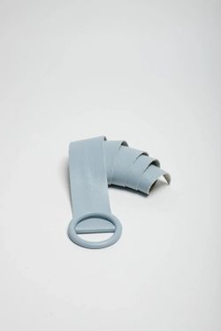 Cinto De Couro Básico Para Mulheres Celeste