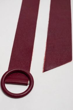 Cinto de Couro Básico para Mulher Garnet