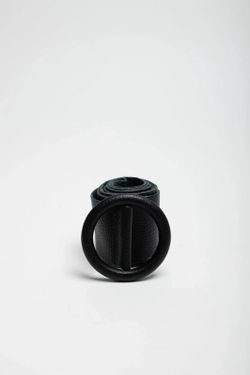 Cinto De Couro Básico Para Mulheres Preto