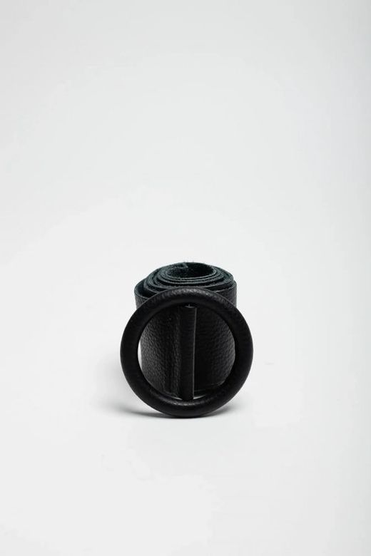 Cinto De Couro Básico Para Mulheres Preto