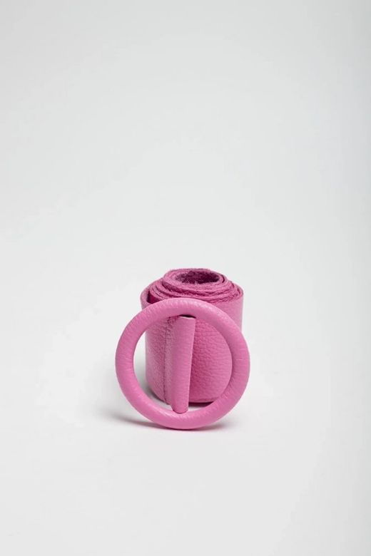 Cinturón De Piel Basic Para Mujer Rosa