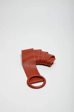 Cinto Básico De Couro Feminino Teja