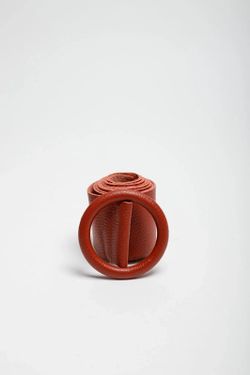 Cinto Básico De Couro Feminino Teja