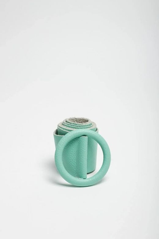 Ceinture Cuir Basique Femme Turquoise