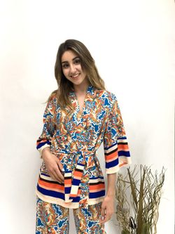 Conjunto Kimono y Pantalón Naranja