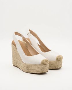 Espadrilles compensées blanches sans dossier