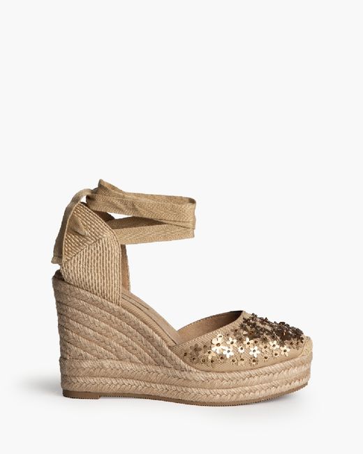 Cuña Esparto Con Brillo Camel marca Corina REF M6192