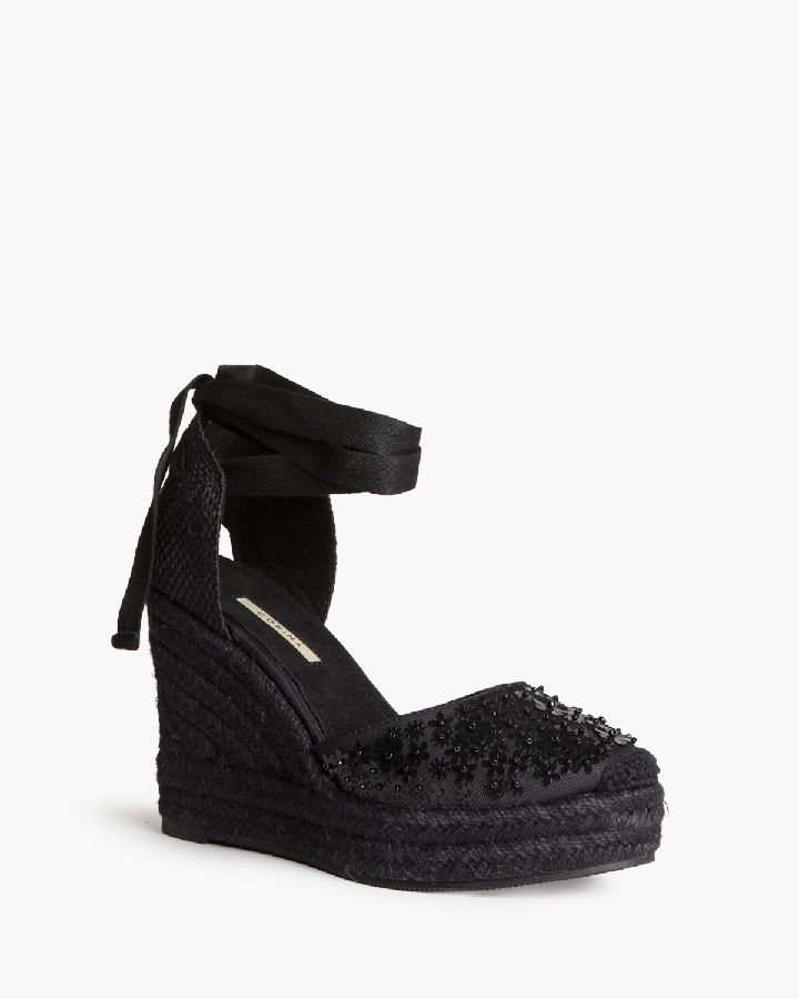 Cuña Esparto Con Brillo Negro marca Corina REF M6192 36