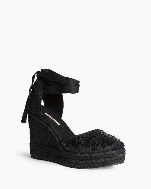 Cuña Esparto Con Brillo Negro marca Corina REF M6192