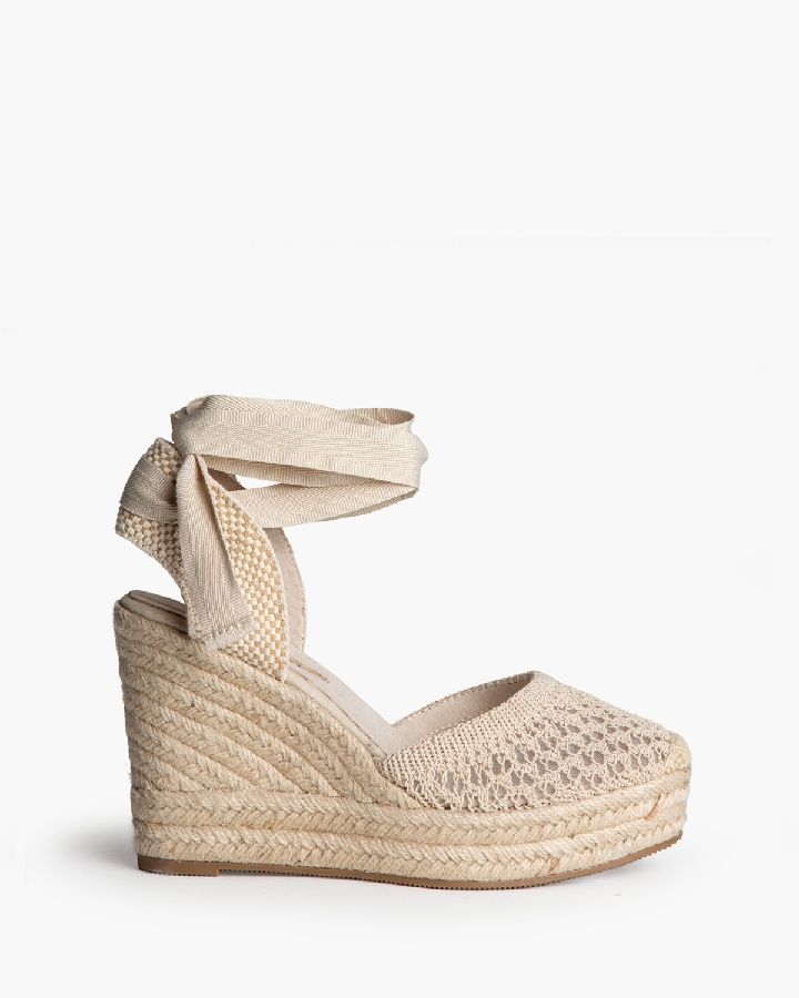 Cuña Esparto Crochet Natural marca Corina REF M6340 36