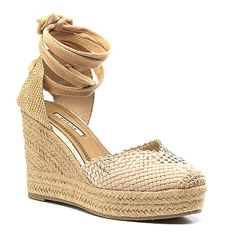 Zapatillas Esparto Deportivas Uterque Pelo Cuña Zoe Camel Marca