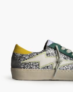 Chaussure de sport Silver Lightning Bolt - Verte et jaune - Marque Corina Réf. M6022