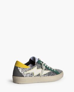 Chaussure de sport Silver Lightning Bolt - Verte et jaune - Marque Corina Réf. M6022