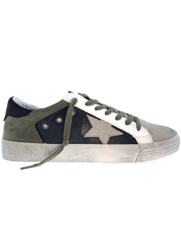 Deportiva Star Taupe-Negro marca Corina M1500 — Zapatos Calzados