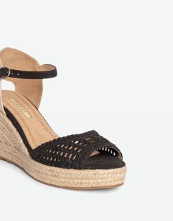 Esparteña Con Zeppa Aperta Nera marca Corina RIF M4366