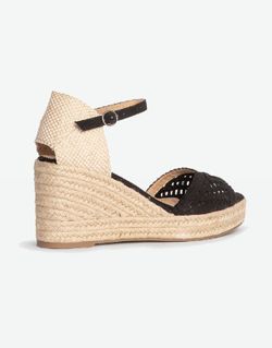 Esparteña Con Zeppa Aperta Nera marca Corina RIF M4366