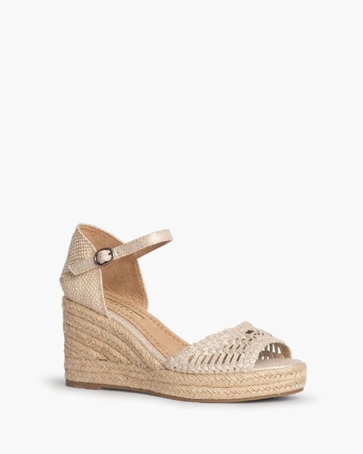 Esparteña Con Zeppa Aperta Argento Marchio Corina REF M4366