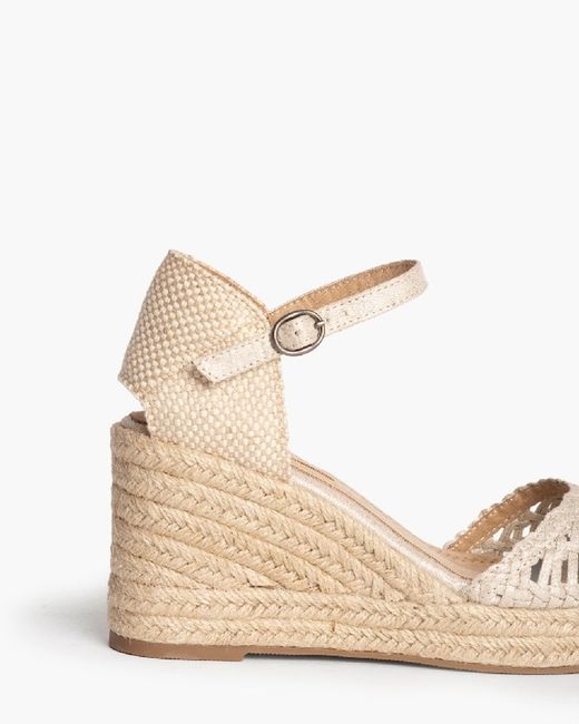 Esparteña Con Zeppa Aperta Argento Marchio Corina REF M4366