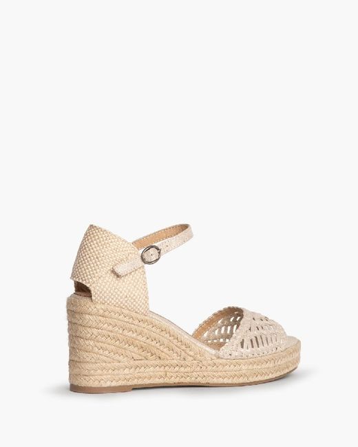 Esparteña Con Zeppa Aperta Argento Marchio Corina REF M4366