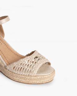 Esparteña Con Zeppa Aperta Argento Marchio Corina REF M4366