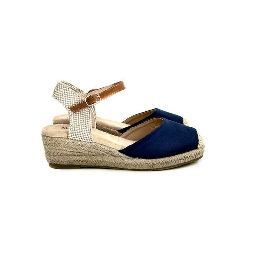 Esparteña Con Cuña Azul