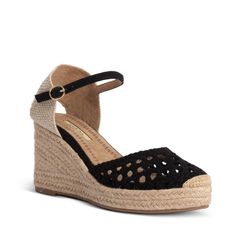 Esparteña Con Cuña Cerrada Negro marca Corina REF M3367