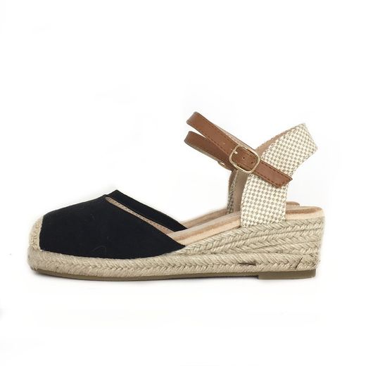 Esparteña Con Cuneo Nero