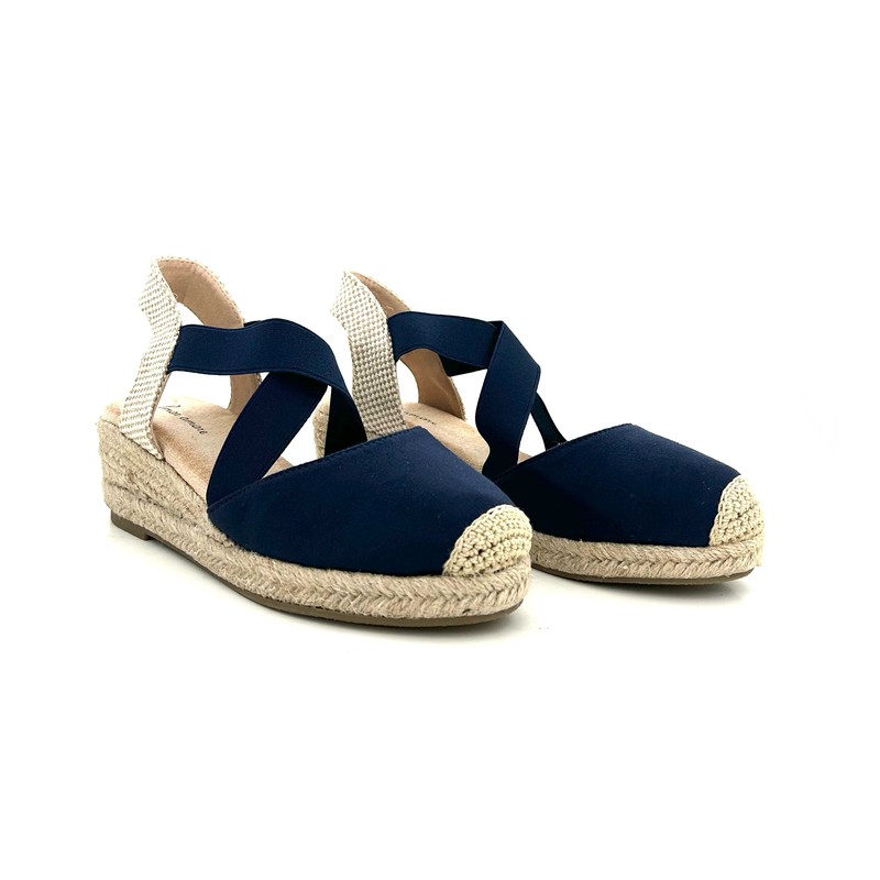 Espadrillas con sale zeppa blu