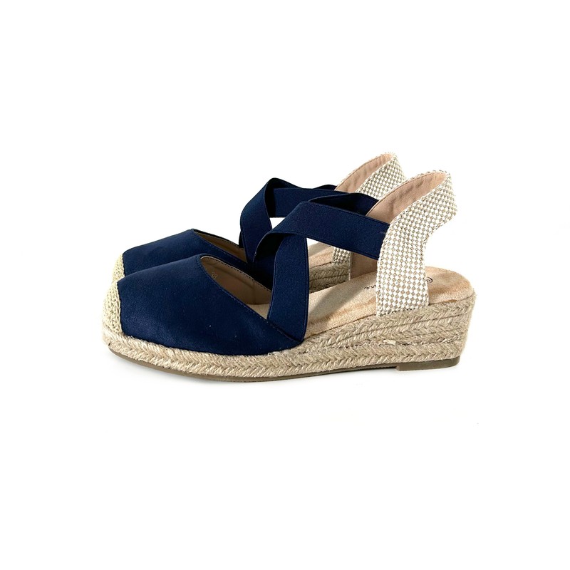 Espadrillas con sale zeppa blu