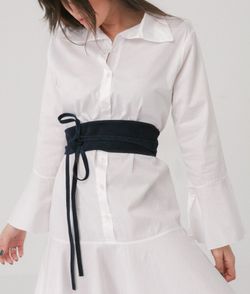 Ceinture Cuir Suédé Pour Femme Bleu Marine