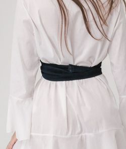 Ceinture Cuir Suédé Pour Femme Bleu Marine