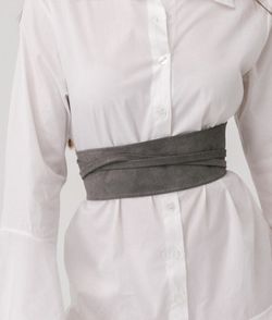 Fusciacca In Pelle Scamosciata Per Donna Grigio