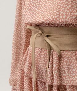 Ceinture En Cuir Suédé Pour Femme Rose Nude