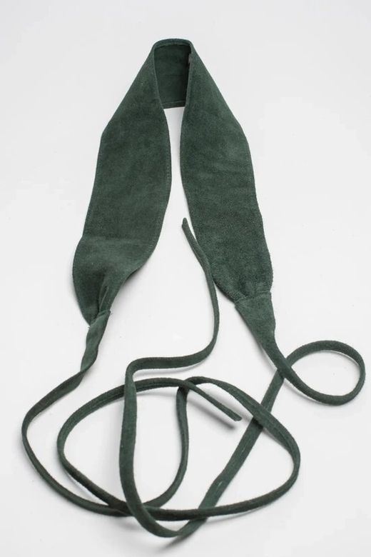 Faixa de couro de camurça para mulher verde garrafa