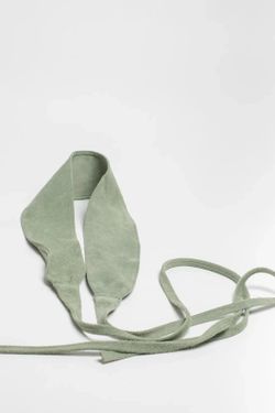 Ceinture en cuir suédé pour femme vert clair