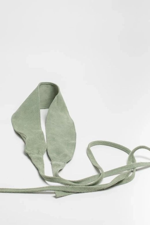 Ceinture en cuir suédé pour femme vert clair