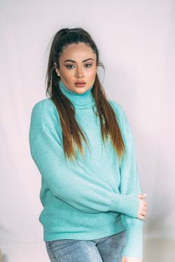 Jersey De Punto Turquesa