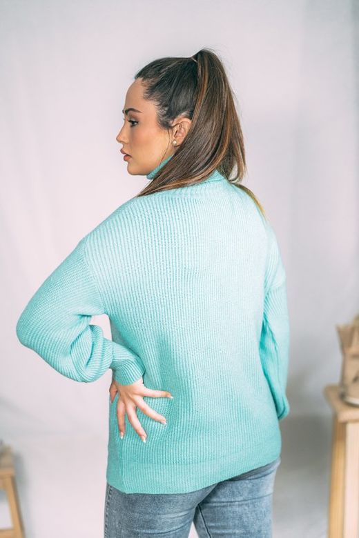 Jersey De Punto Turquesa