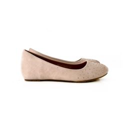 Ballerine In Camoscio Con Zeppa Per Donna Beige