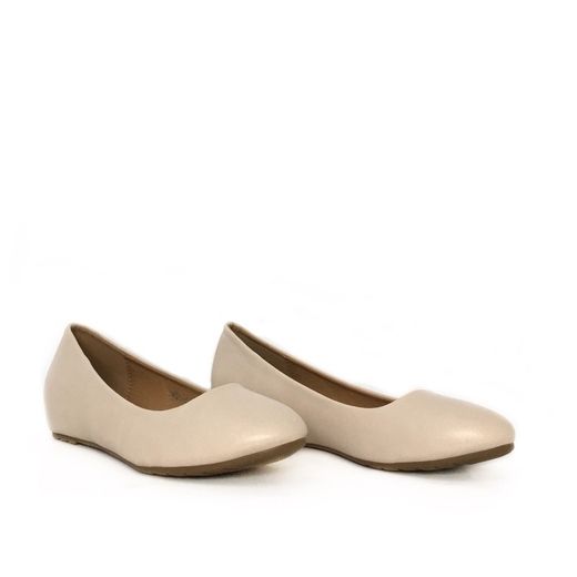 Manoletinas Mujer Con Cuña Beige