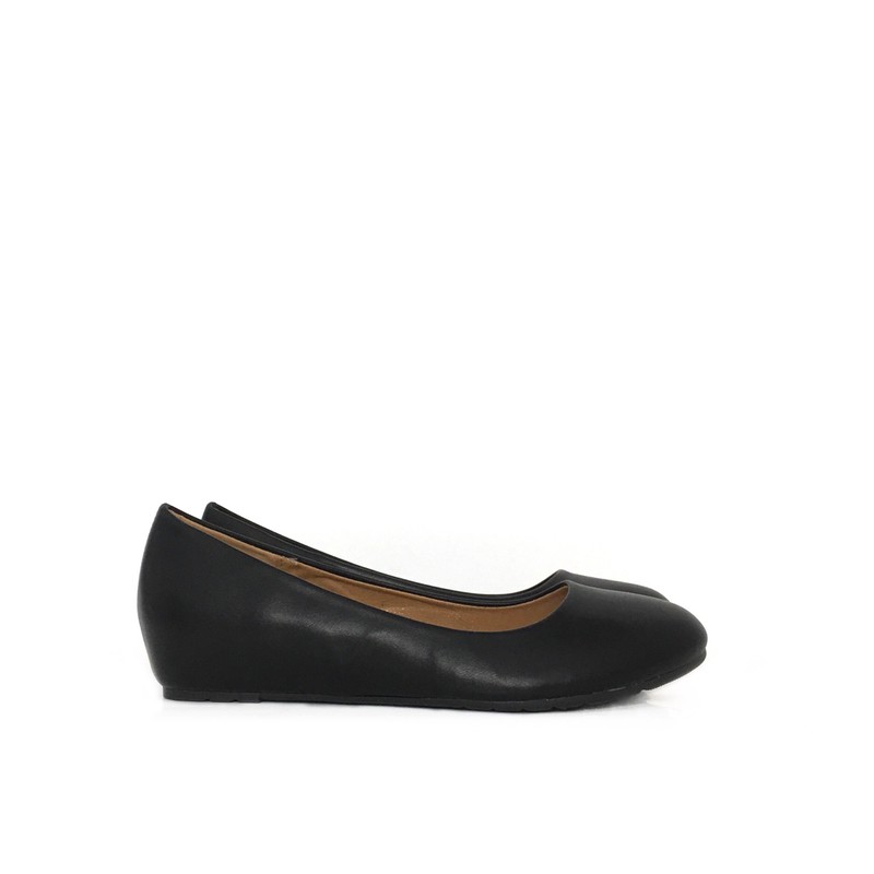 Manoletinas Mujer Con Cuña Negro — Zapatos Calzados Germans
