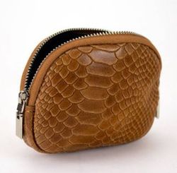 Portefeuille En Cuir Avec Imprimé Animal Camel