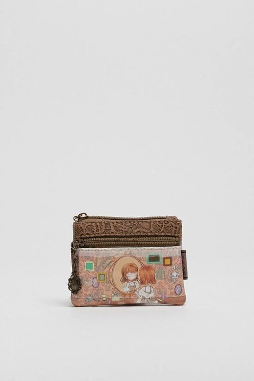 Monedero Tarjetero Sweet & Candy Ocre