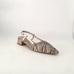 Sandalia Cangrejera Trenzada Champagne