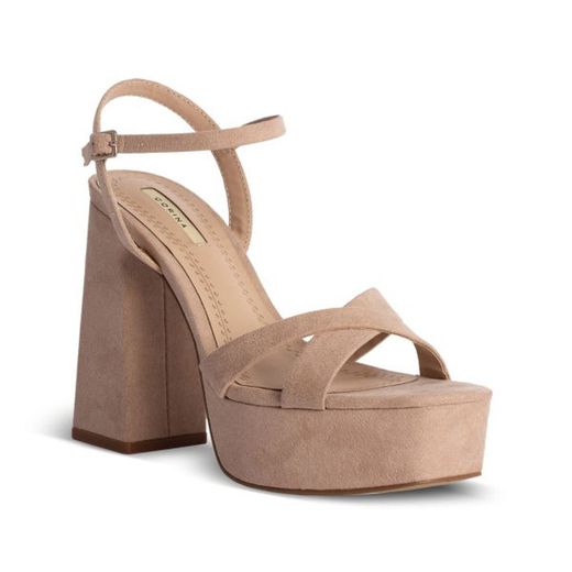 Sandália Salto Alto Cruzado Natural marca Corina REF. M3236