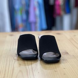 Sandalo Slingback Con Tacco Nero