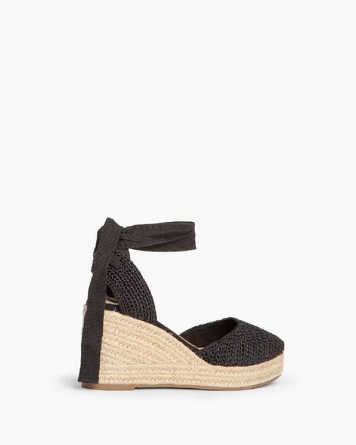 Sandalia Esparto Bordada Negro marca Corina REF M4303