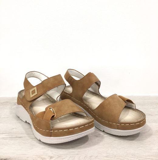 Sandalia Kenia Deportiva Para Mujer Camel